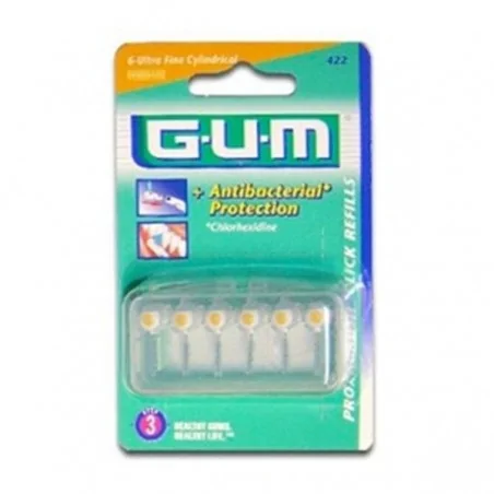 gum recharge 6 brossettes ultra fines 09mm