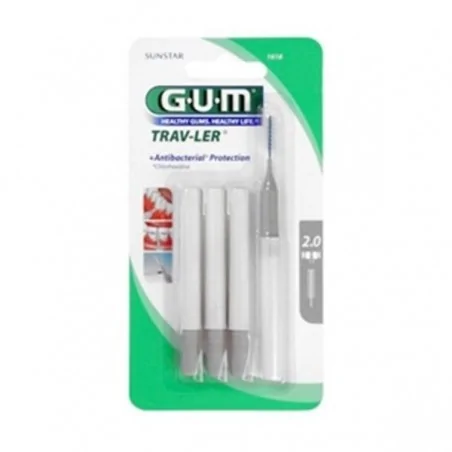 gum trav ler manche par 4 unites avec brossette 2mm