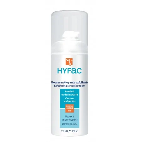 hyfac mousse nettoyante exfoliante 150 ml