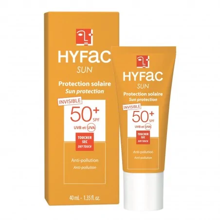 hyfac sun protection solaire invisible spf 50 toucer sec