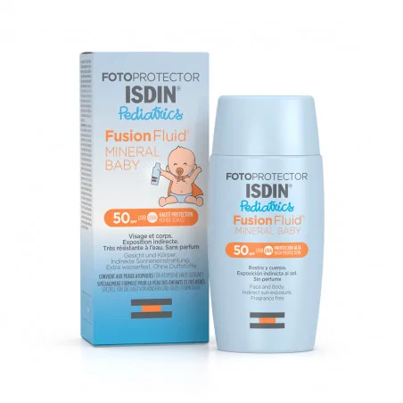 isdin fotoprotecteur fusion water mineral bebe pediatrics spf50 50ml