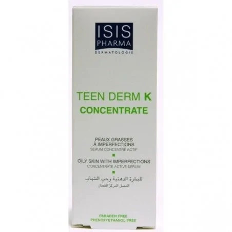 isis pharma teen derm k concentrate serum nuit 30ml