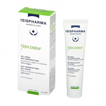 isis pharma teen derm k gel creme anti imperfections 30ml