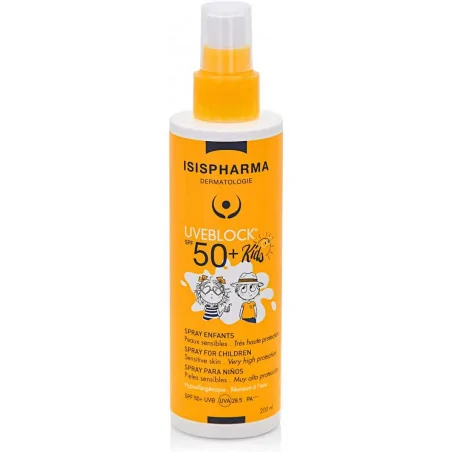 isis pharma uveblock 50 kids spray solaire spf 50 pour enfants 150 ml