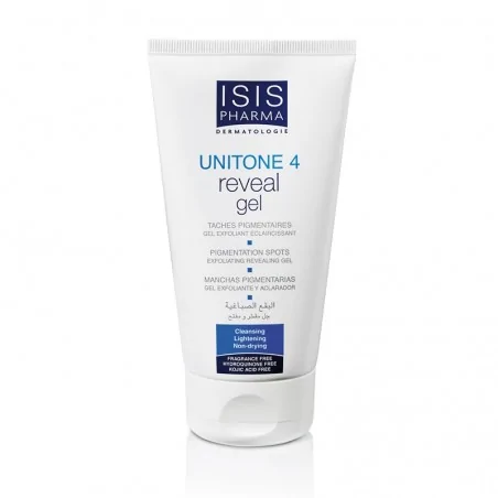 isispharma unitone 4 reveal gel exfoliant eclaircissant moussant 150ml