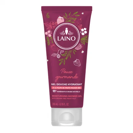 laino gel douche a la pulpe de fruits rouges 200ml