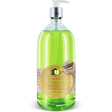 les petits bains de provence savon liquide pomme verte 1l