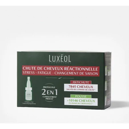 luxeol chute de cheveux reactionnelle 2 en 1