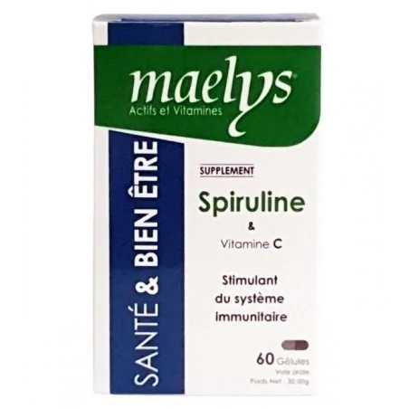 maelys spiruline vitamine c 60 gelules