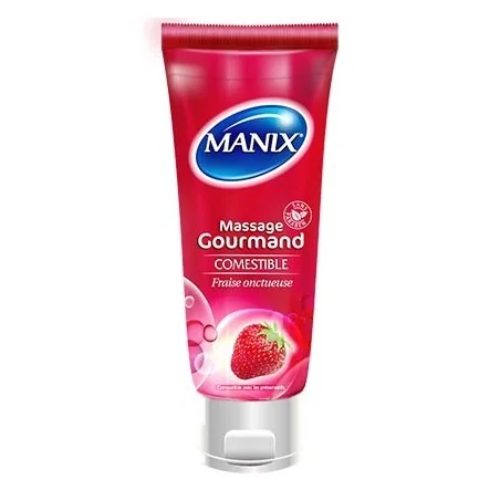 manix gel de massage gourmand fraise 200ml