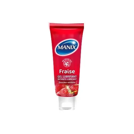 manix gel lubrifiant fraise pulpeuse 80 ml