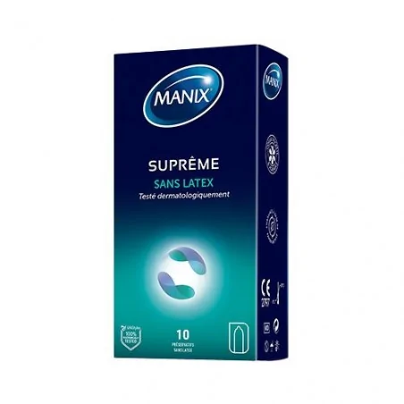 manix supreme sans latex preservatif lubrifie boite de 10