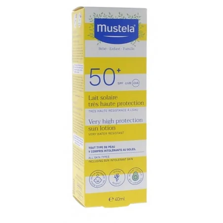 mustela bebe enfant lait solaire tres haute protection spf50 40ml