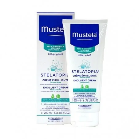 mustela stelatopia creme emolliente 200ml peaux seches