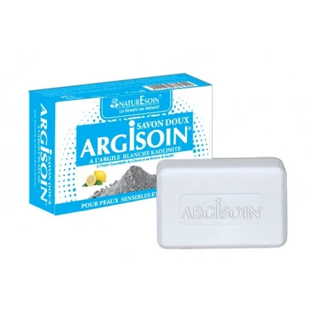 naturesoin argisoin savon doux a largile blanche kaolinite 125g