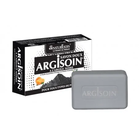 naturesoin argisoin savon doux a largile noire 125g