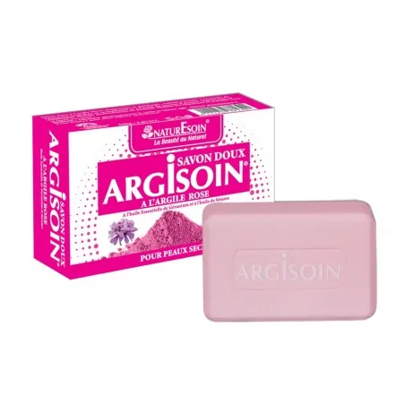 naturesoin argisoin savon doux a largile rose 125g