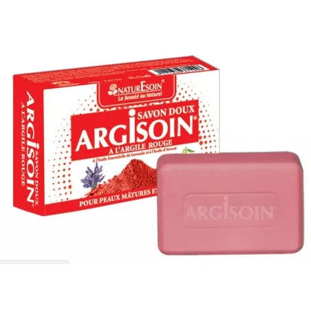 naturesoin argisoin savon doux a largile rouge 125g