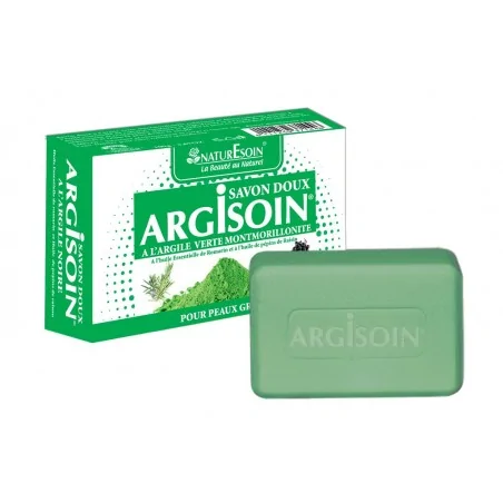 naturesoin argisoin savon doux a largile verte 125g