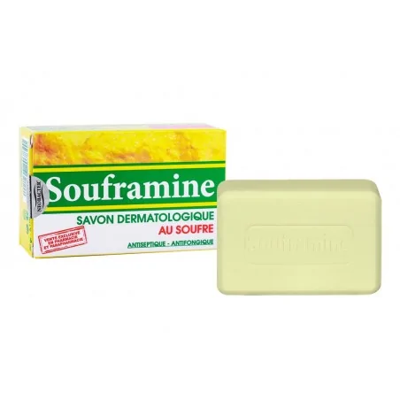 naturesoin souframine savon dermatologique 90g au soufre