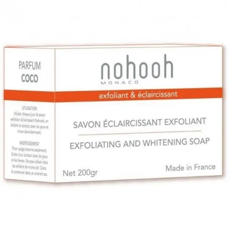 nohooh savon eclaircissante exfoliant coco 200g