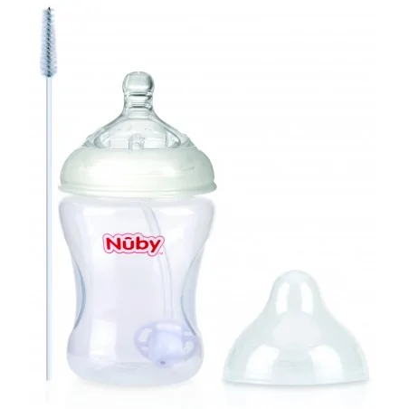 nuby biberon anti reflux et anti colique col large avec hoquet a paille 360 240ml 0m id1143