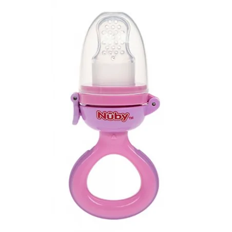 nuby grignoteur en silicone rose 6 mois