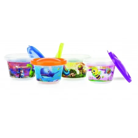 nuby lot de 6 bols pic nique petit modele 118ml avec couvercle 3 mois id94044