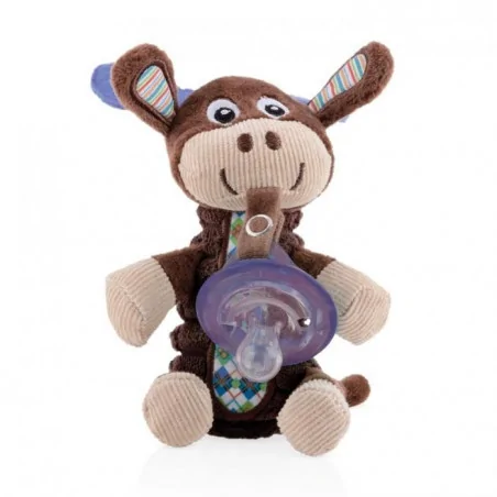 nuby peluche avec sucettes symetrique naturel flex 0 mois id5853