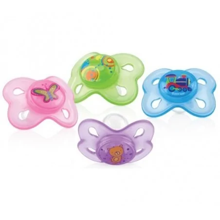 nuby sucette mini brites ovale classique avec picots de massage 0 6 mois id5797sfsm