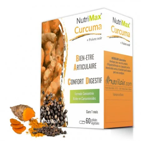 nutrimax curcuma poivre noir 60 gelules