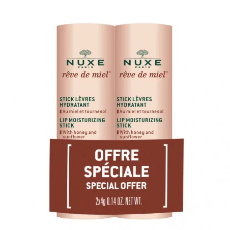 nuxe reve de miel duo stick levres 2 x 4g