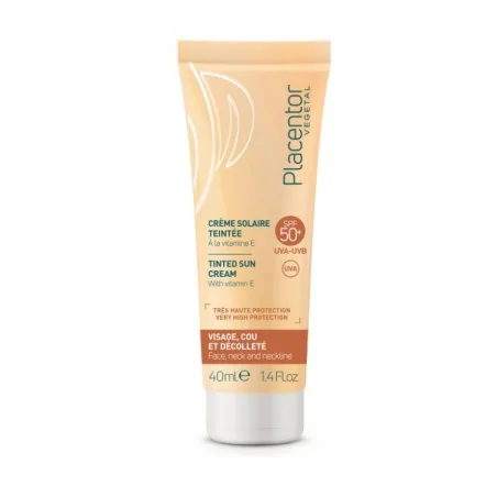 placentor vegetal creme solaire teintee spf 50