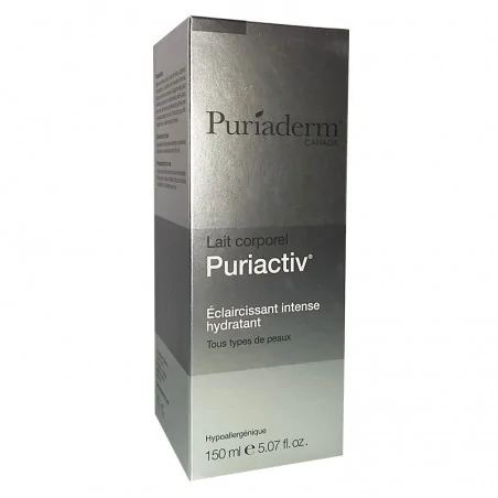 puriaderm puriactiv lait corporel eclaircissant intense hydratant 150 ml