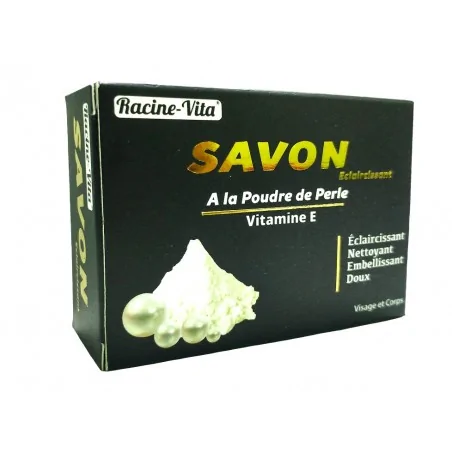 racine vita savon eclaircissant a la poudre de perle et vitamine e 80 gr