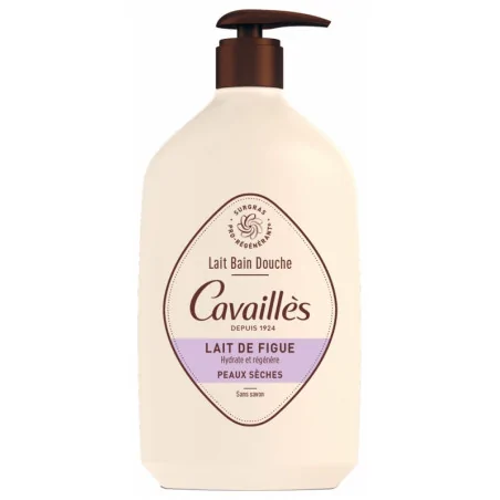 roge cavailles lait bain et douche hydratant lait de figue 1l