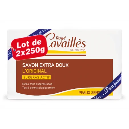 roge cavailles savon surgras extra doux 250g x2