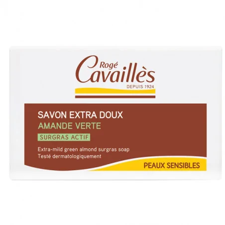 roge cavailles savon surgras extra doux amande verte 150g