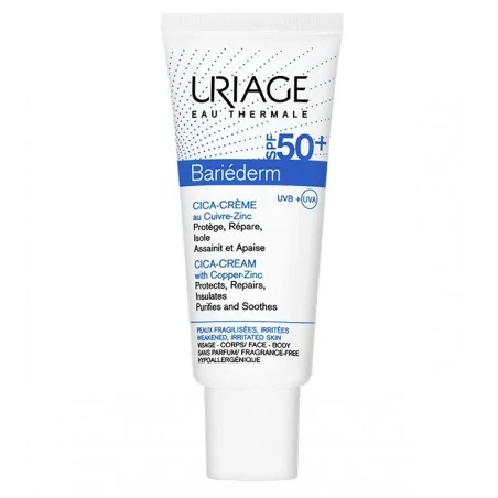 uriage bariederm cica creme spf50 au cuivre zinc 40 ml