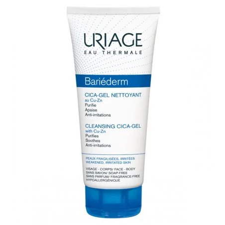 uriage bariederm cica gel nettoyant au cu zn 200 ml