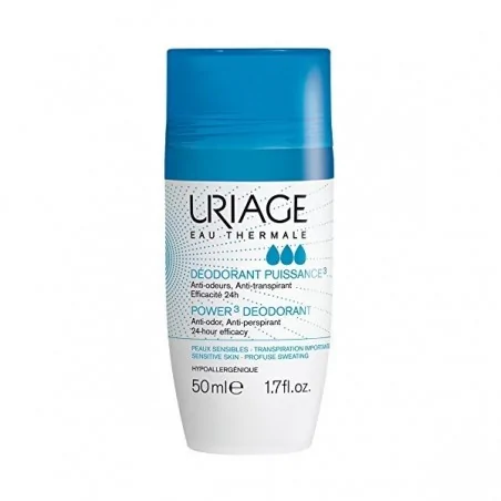 uriage deodorant puissance 3 roll on peaux sensibles 50ml