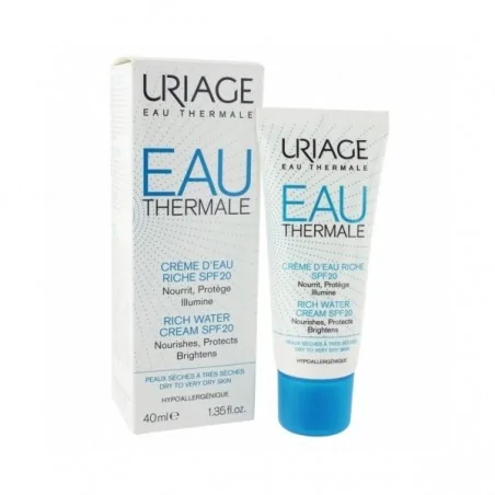 uriage eau thermale creme d eau riche spf20 visage 40ml