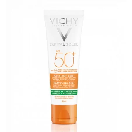 vichy capital soleil matifiant 3 en 1 spf 50 creme solaire