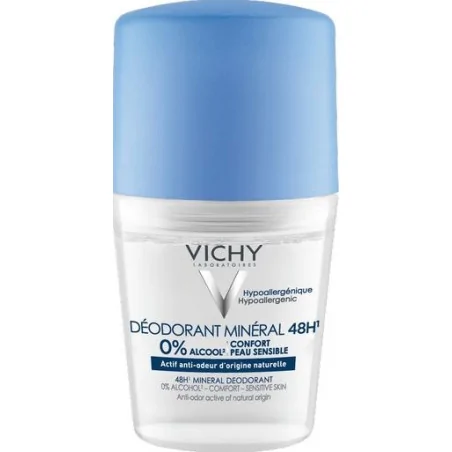 vichy deodorant mineral peau sensible 48h sans sels daluminium 50ml