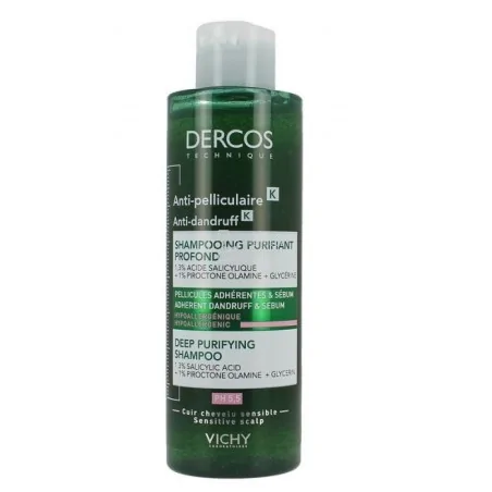 vichy dercos anti pelliculaire k shampooing purifiant profond 250ml