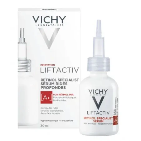 vichy liftactiv retinol serum soin anti rides tous types de peaux 30ml