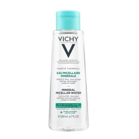 vichy purete thermale eau micellaire minerale peau mixte a grasse 200ml