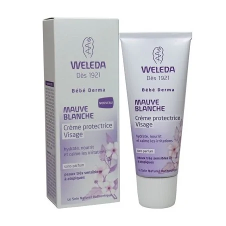 weleda bebe creme protectrice visage a la mauve blanche bio 50ml