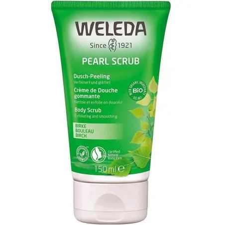 weleda creme de douche gommante au bouleau bio 150ml