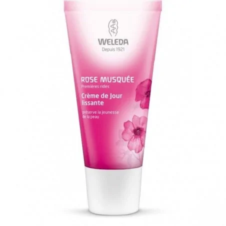 weleda creme de jour lissante a la rose musquee bio 30ml